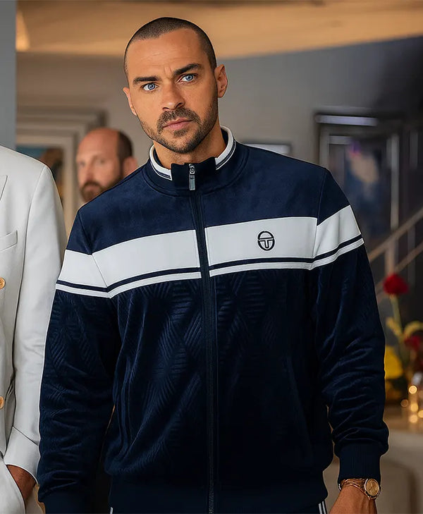 Jesse Williams Hotel Costiera Track Velvet Jacket