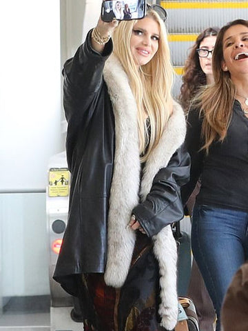LA Airport Jessica Simpson Coat