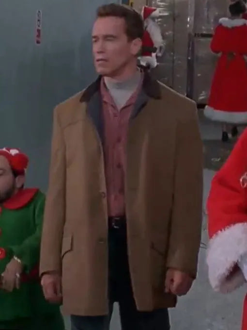 Arnold Schwarzenegger Jingle All the Way Brown Wool Coat