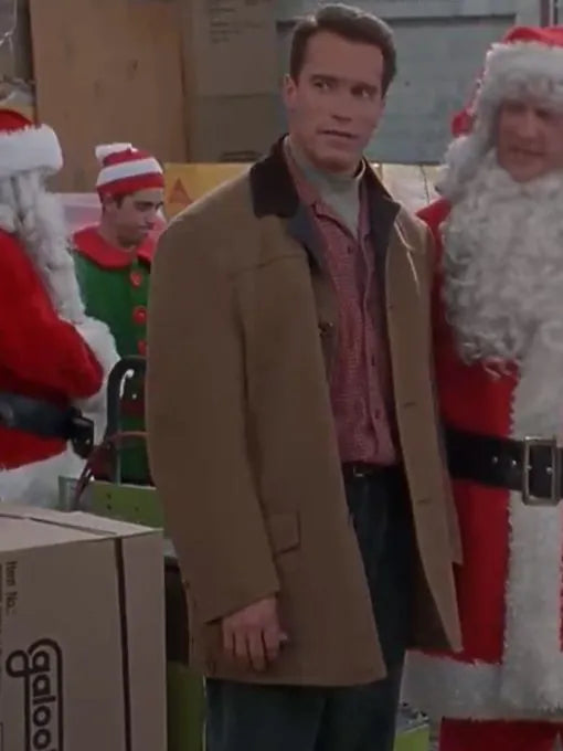 Arnold Schwarzenegger Jingle All the Way Brown Wool Coat