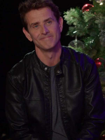 Joey McIntyre Jingle Bell Love 2024 Black Leather Jacket