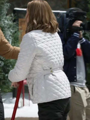 Ashley Williams Jingle Bell Run 2024 White Jacket