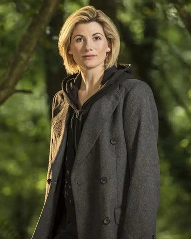 Jodie Whittaker Doctor Who Grey Trench Coat