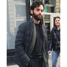Penn Badgley You S04 Black Puffer Jacket