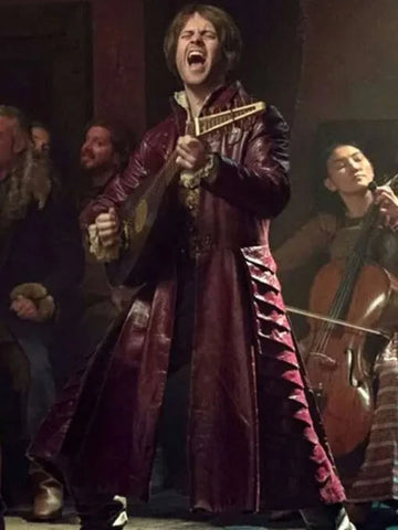 The Witcher S03 Joey Batey Leather Coat