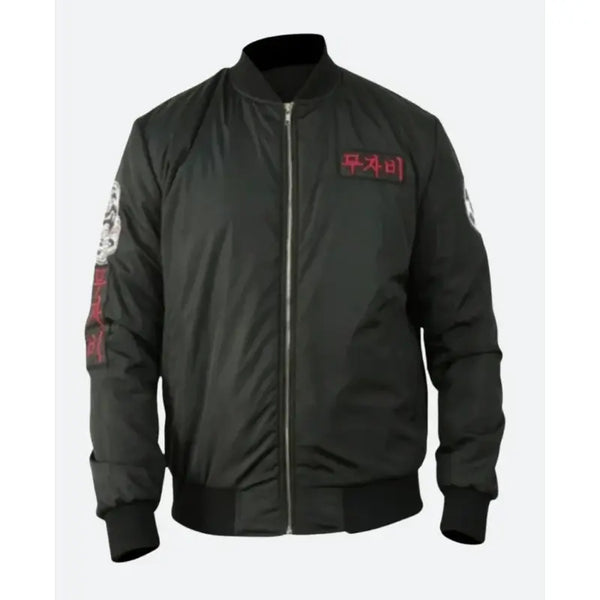 Cobra Kai S06 John Kreese Black Bomber Jacket