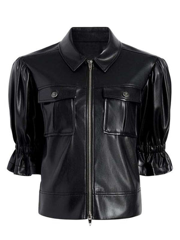 The View  Joy Behar Black Leather Jacket