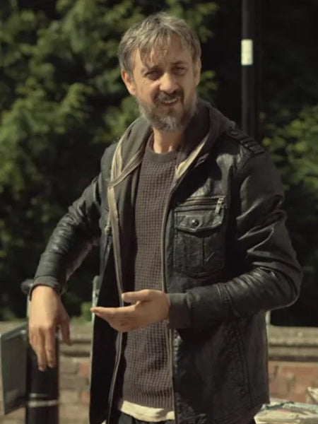 After Life Tim Plester Black Leather Jacket