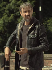 After Life Tim Plester Black Leather Jacket