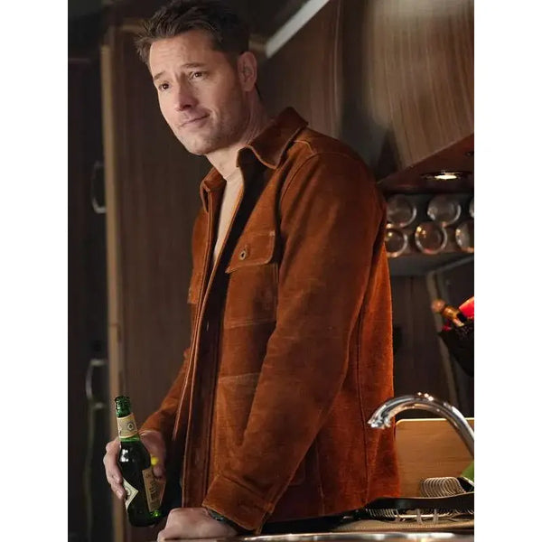 Justin Hartley Tracker 2025 Suede Leather Jacket