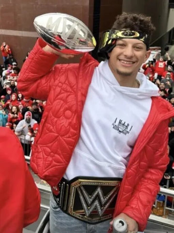 Super Bowl 2023 Patrick Mahomes Red Quilted Jacket