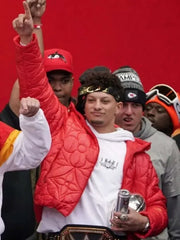 Super Bowl 2023 Patrick Mahomes Red Quilted Jacket