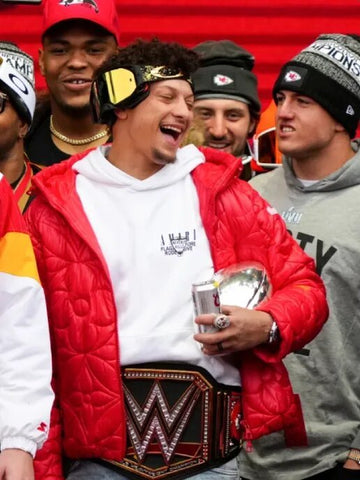 Super Bowl 2023 Patrick Mahomes Red Quilted Jacket