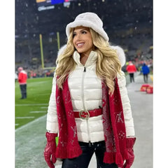 Kansas City Chiefs Gracie Hunt White Puffer Jacket