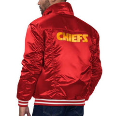 Kansas City Chiefs Silver Tab Red Satin Jacket
