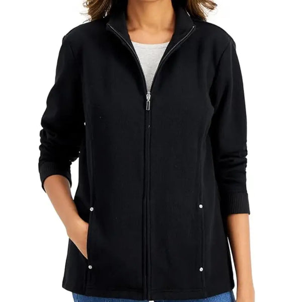 Karen Scott Women’s Mock-Neck Jacket