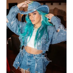 Karol G Blue Denim Jacket