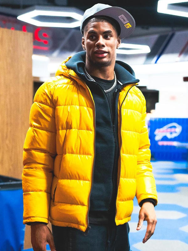 Keon Coleman Yellow Hooded Jacket