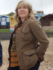 Whitstable Pearl Kerry Godliman Brown Jacket