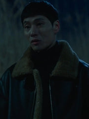 Um Tae-Seong The Trunk Black Shearling Leather Jacket