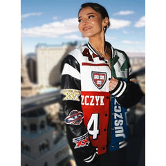 Kristin Juszczyk 49ers Super Bowl LVIII Leather Jacket