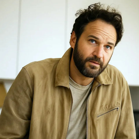 Kyle Marvin Splitsville 2025 Beige Jacket