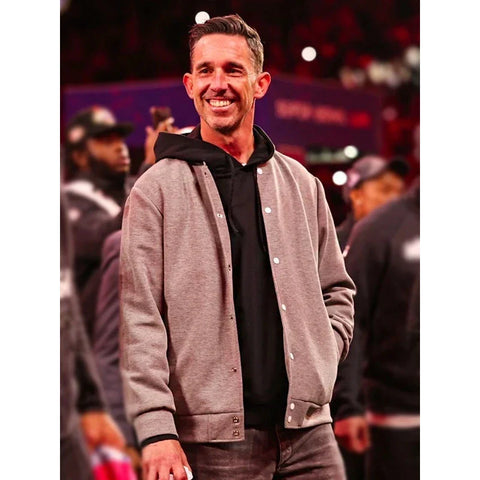 Kyle Shanahan Grey Bomber Jacket