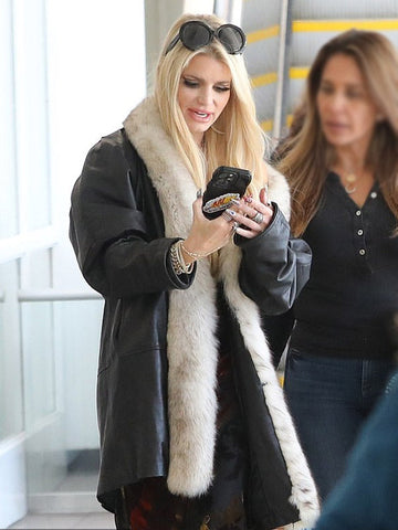 LA Airport Jessica Simpson Coat