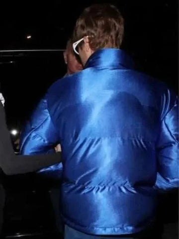 LFW Justin Bieber Blue Puffer Jacket