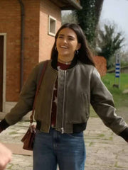 Maia Reficco La Dolce Villa Leather Bomber Jacket