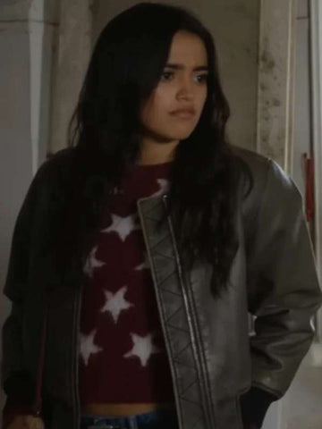 Maia Reficco La Dolce Villa Leather Bomber Jacket