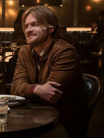 Jason Laid 2024 Brown Bomber Jacket