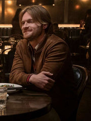 Jason Laid 2024 Brown Bomber Jacket