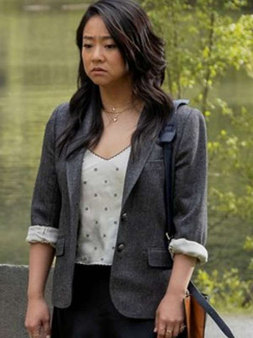 Stephanie Hsu Laid 2024 Grey Blazer