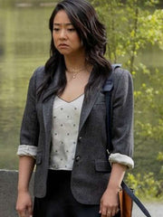 Stephanie Hsu Laid 2024 Grey Blazer