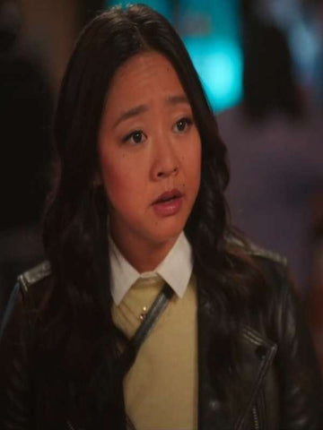 Ruby Laid S01 Black Leather Jacket
