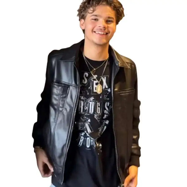 Lake George 2025 Rio Thake Black Leather Jacket