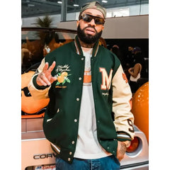 Larry June Midnight Organic Varsity Jacket