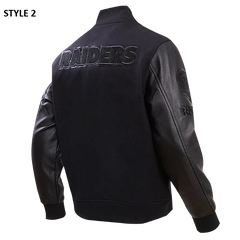 Las Vegas Raiders Black Wool Varsity Jacket