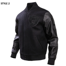 Las Vegas Raiders Black Wool Varsity Jacket
