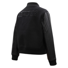 Las Vegas Raiders Black Wool & Leather Varsity Jacket