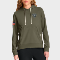 Las Vegas Raiders Olive 2025 Salute to Service Sideline Hoodie