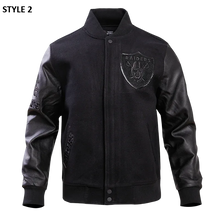 Las Vegas Raiders Black Wool Varsity Jacket