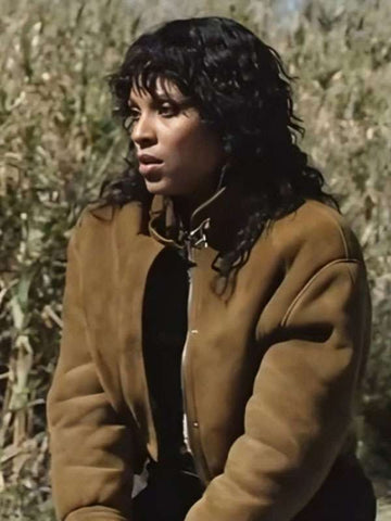 Last Bullet  Stéfi Celma Brown Suede Leather Jacket