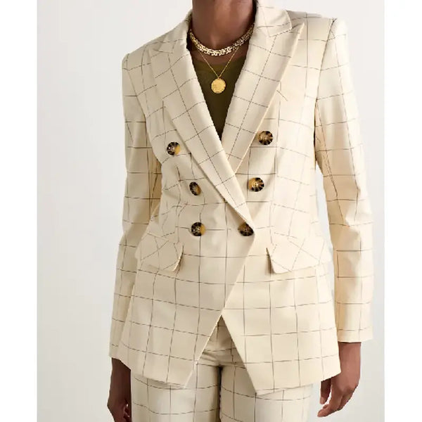 Lauren Koslow Days of Our Lives 2025 Check Blazer