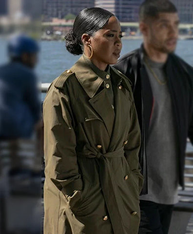 Law and Order Organized Crime S05 Ayanna Bell Green Coat