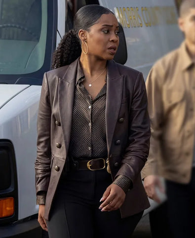 Law and Order Organized Crime S05 Ayanna Bell Leather Blazer