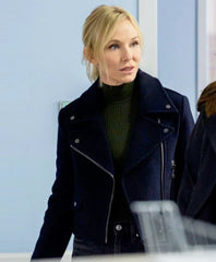 Law and Order SVU S26 Kelli Giddish Blue Wool Jacket