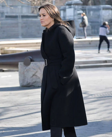 Law and Order SVU S26 Olivia Benson Black Wool Coat