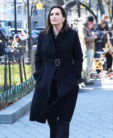 Law and Order SVU S26 Olivia Benson Black Wool Coat